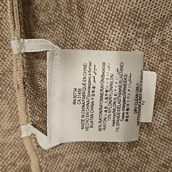 💕BCBGMAXAZRIA💕 Alix Jacquard Dress Light Stone Floral Tapestry Large NWT - Picture 15 of 16